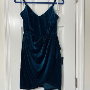 Lulus velvet mini dress royal blue